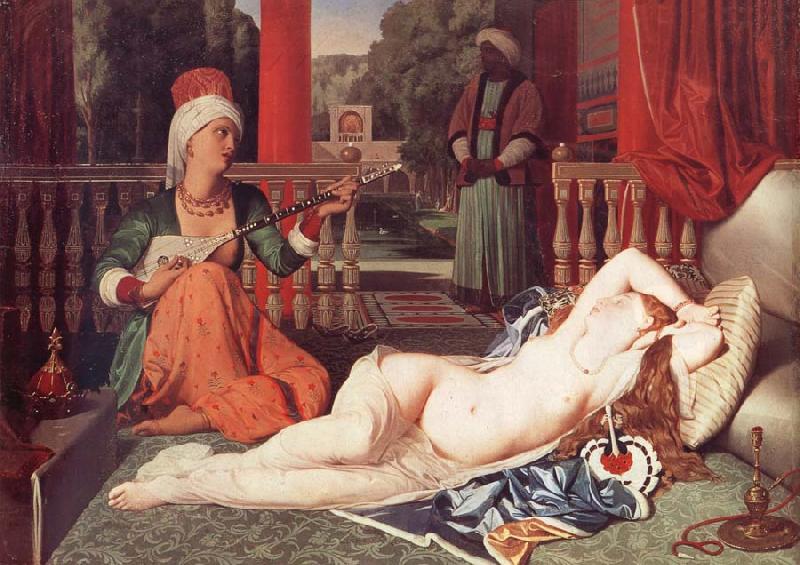 Jean Auguste Dominique Ingres Odalisque with a Slave Germany oil painting art